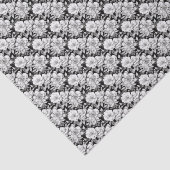 白黒エレガントマグノリア花タイル 薄葉紙 (詳細)