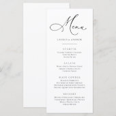 白黒エレガントミニマリストフラットメニュー メニュー (正面/裏面)