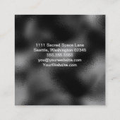 白黒エレガントミニマリスト広場ビジネス スクエア名刺 (裏面)