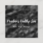 白黒エレガントミニマリスト スクエア名刺 (正面)