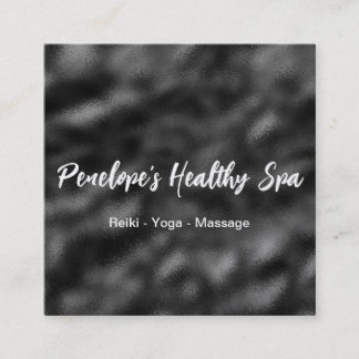 白黒エレガントミニマリスト スクエア名刺