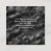 白黒エレガントミニマリスト スクエア名刺 (裏面)