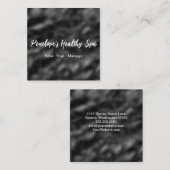 白黒エレガントミニマリスト スクエア名刺 (正面/裏面)