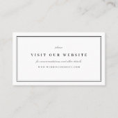 白黒エレガントミニマリストWebサイト挿入 プレイスカード (正面)