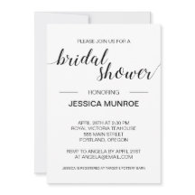 白黒エレガントミニマルブライダルシャワー