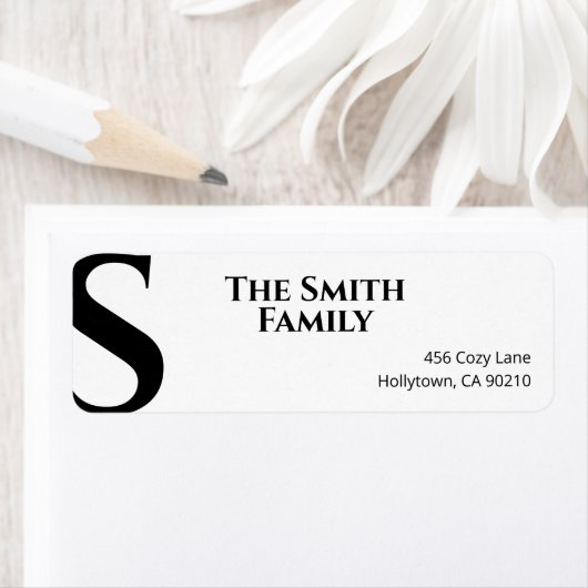 白黒エレガントミニマルモダンシンプル ラベル (インサイチュ)