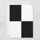 白黒エレガントミニマルモダンリス結婚ト 招待状 (裏面)