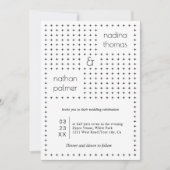 白黒エレガントミニマル写真結婚ズ 招待状 (正面)