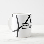 白黒エレガントミニマル抽象芸術 コーヒーマグカップ (正面左)