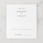白黒エレガントミニマル結婚リスト プレイスカード (外部開封)