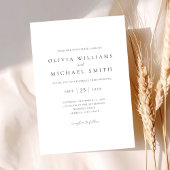 白黒エレガントミニマル結婚リスト 招待状