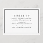 白黒エレガントミニマル結婚式の披露宴 エンクロージャーカード (正面)