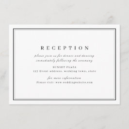 白黒エレガントミニマル結婚式の披露宴 エンクロージャーカード