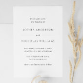 白黒エレガントミニマ結婚リスト 招待状