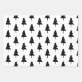 白黒エレガントメリークリスマス引用文ギフト ラッピングペーパーシート (正面2)