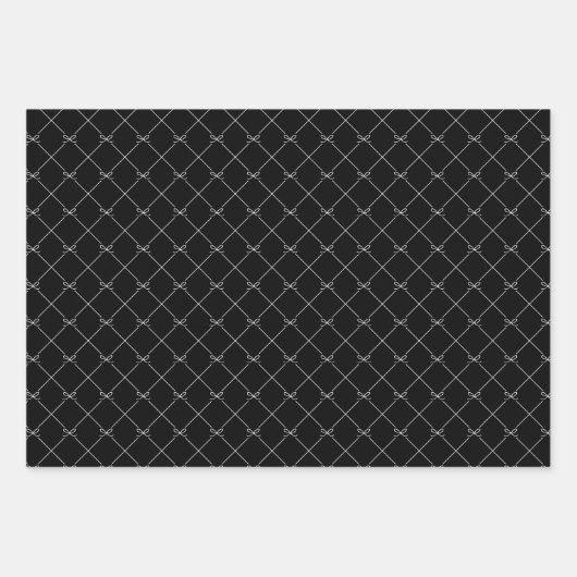 白黒エレガントモダンカスタム卒業 ラッピングペーパーシート (正面3)