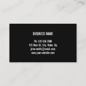 白黒エレガントモダンシンプルプロフェッショナル 名刺 (裏面)