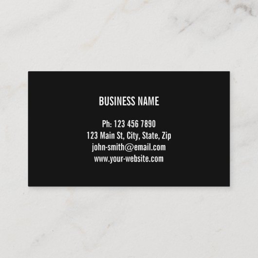 白黒エレガントモダンシンプルプロフェッショナル 名刺 (裏面)