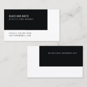 白黒エレガントモダンミニマル 名刺 (正面/裏面)