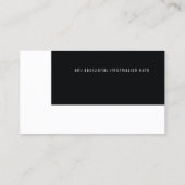 白黒エレガントモダンミニマル 名刺 (裏面)