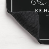 白黒エレガントモノグラムマウスパッド マウスパッド (コーナー)