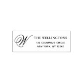 白黒エレガントモノグラム家名自院記 セルフインキングスタンプ (デザイン)