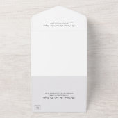 白黒エレガントモノグラム結婚ズ オールインワン招待状 (外側)