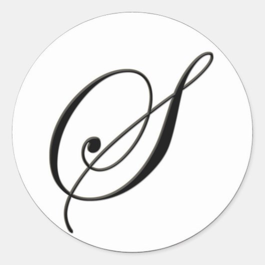 白黒エレガントモノグラムS ラウンドシール (正面)