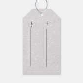 白黒エレガントライン石冬クリスマス ギフトタグ (裏面)