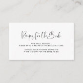 白黒エレガントレシピリクエストカード エンクロージャーカード (正面)