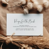 白黒エレガントレシピリクエストカード エンクロージャーカード