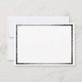 白黒エレガントロマンチックフローラ日付の保存 セーブザデート (裏面)