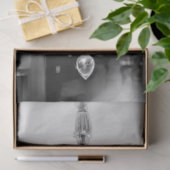 白黒エレガントヴィンテージシャンデリアのデコページ 薄葉紙 (ギフト)