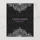 白黒エレガントヴィンテージフローラオーナメント チラシ (正面)