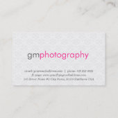 白黒エレガントヴィンテージフローラマスク 名刺 (裏面)