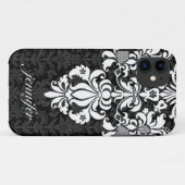 白黒エレガントヴィンテージフローラマスク Case-Mate iPhoneケース (裏面(横))