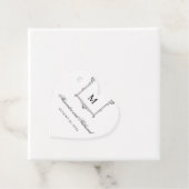 白黒エレガントヴィンテージモノグラムギフトラベル フェイバータグ (インサイチュ)