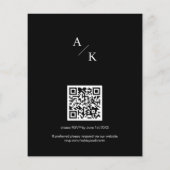 白黒エレガント予算結婚招待状 チラシ (裏面)