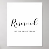 白黒エレガント予約結婚記号 ポスター (正面)