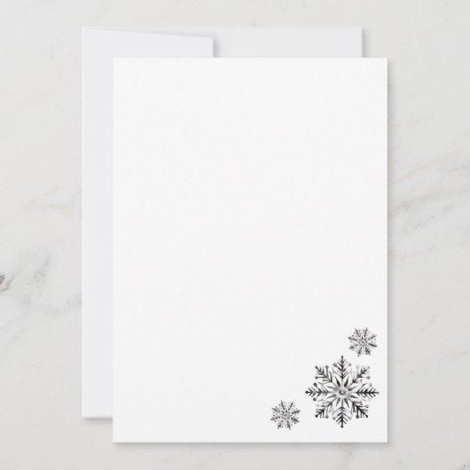 白黒エレガント会社クリスマスパーティー 招待状 (裏面)