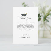 白黒エレガント卒業サンキューカード サンキューカード (スタンド正面)