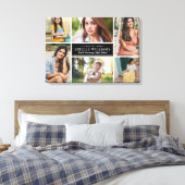 白黒エレガント卒業写真コラージュ キャンバスプリント (インサイチュ (寝室))