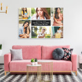 白黒エレガント卒業写真コラージュ キャンバスプリント (インサイチュ (リビング))
