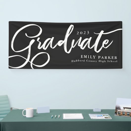 白黒エレガント卒業生 横断幕 (トレードショー)