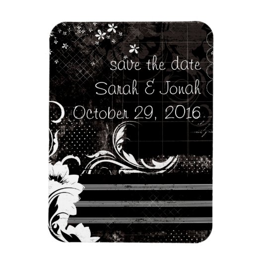 白黒エレガント可撓磁石 マグネット (縦)