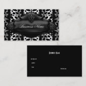 白黒エレガント名刺ヒョウ 名刺 (正面/裏面)