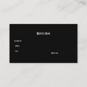 白黒エレガント名刺ヒョウ 名刺 (裏面)