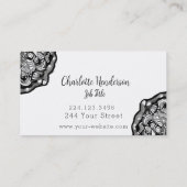 白黒エレガント名刺 名刺 (裏面)