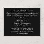 白黒エレガント大人のみ結婚披露宴 エンクロージャーカード (裏面)