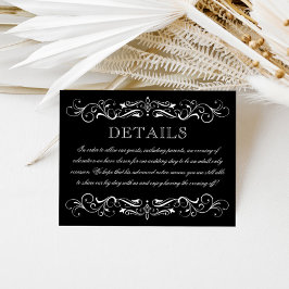 白黒エレガント大人のみ結婚披露宴 エンクロージャーカード